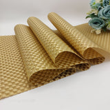 Jute Table Runner - Washable & Heat Resistant - Chequered Gold