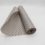 Jute Table Runner-Washable & Heat Resistant-Chequered Silver