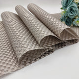 Jute Table Runner-Washable & Heat Resistant-Chequered Silver