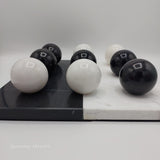 Black & White Marble Checkerboard Decor Set - Premium Quality