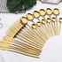 35 Grams Quality Cutlery for 6 People - 24 Piece Set - Full Golden