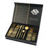 80 Grams Heavy Cutlery for 6 People - 24 Piece Set - Full Golden