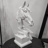 Resin Horse Head Ornament - White