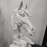 Resin Horse Head Ornament - White