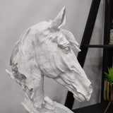 Resin Horse Head Ornament - White