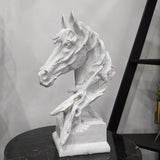 Resin Horse Head Ornament - White