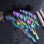 5 YEAR GUARANTEE 50 Gram Premium Rainbow Cutlery Set Qareenay Manzil® branded