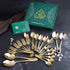 5 YEAR GUARANTEE 50 Gram Premium Golden Cutlery Set Qareenay Manzil® branded